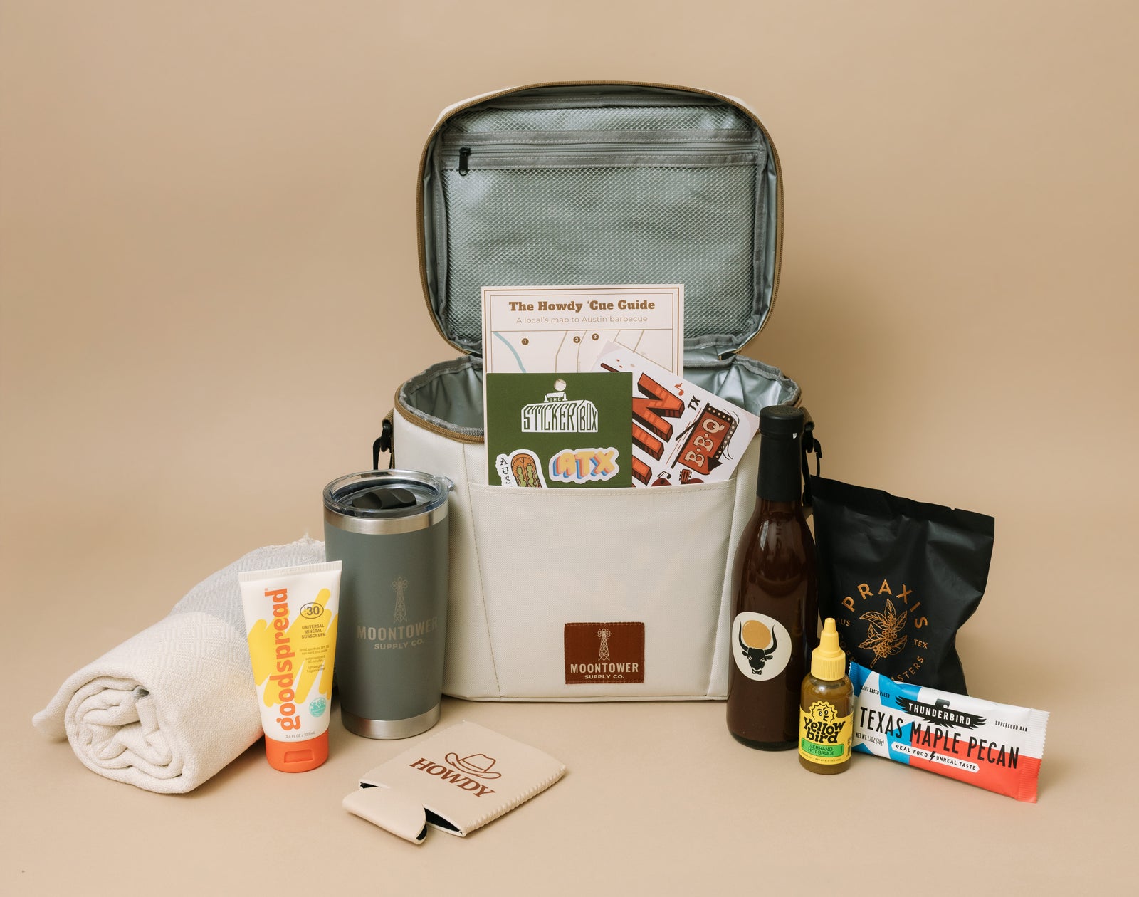 Flat lay of Howdy Kit contents